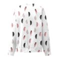 thumbnail image 5 of ICHUANYI Clearance Women's Round Neck Fashion Casual Long Sleeve Christmas Print Sweatshirt Tops Blouse(White, L) ICHUANYI WER2023080815067, 5 of 5