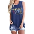 thumbnail image 5 of YI XIANG RAN Vintage 1973 Tank Top Women 50th Birthday T-Shirts Retro 50 Year Old Birthday Gift Shirt Birthday Tee, 5 of 6