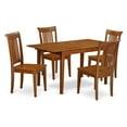 thumbnail image 2 of East West Furniture PSPO5-SBR-C 5 Piece Small Kitchen Table Set Table With Leaf and 4 Dining Room Chairs, 2 of 2
