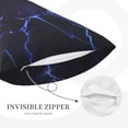 thumbnail image 3 of Fotbe Blue thunder bolt light Pattern Pillow Cases - Envelope Closure - Luxury, Extra Soft, Cooling Pillow Covers - Wrinkle, Fade, Stain Resistant-20"x30", 3 of 6