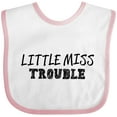 thumbnail image 3 of Inktastic Little Miss Trouble Girls Baby Bib, 3 of 4