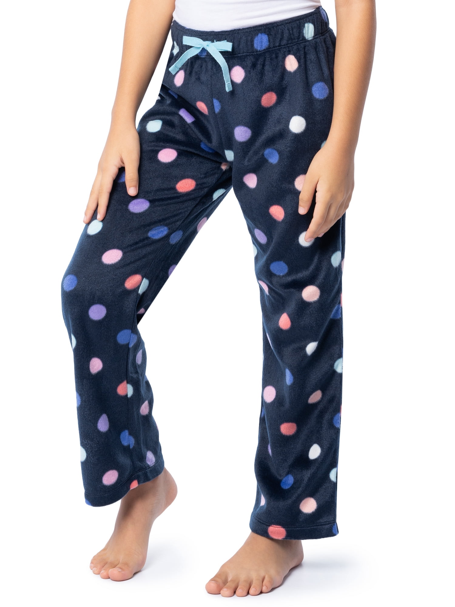 Fruit of the Loom Girl's Long Sleeve Fleece Pajama Set, 2-Piece, Sizes 4-16