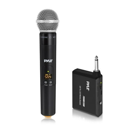 - Pyle Wireless Microphone System, Handheld Mic with 1/4