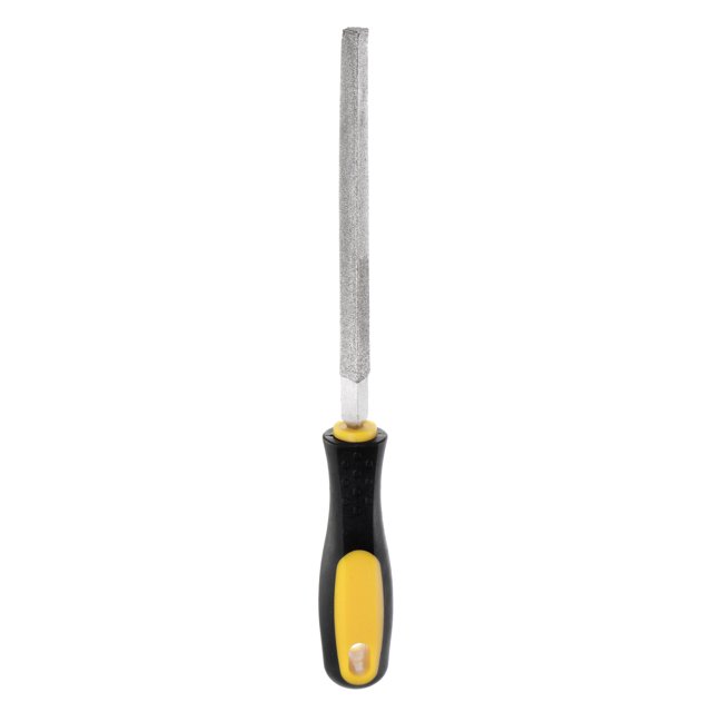 Diamante Revestido Lima 6 Pulgadas 80 Granos Triángulo Limas Herramientas con Plástico Mango para Metal Vidrio Madera Piedra Esmerilado Pulido Grabado