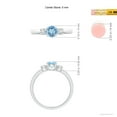 thumbnail image 6 of ANGARA Natural Classic Aquamarine and Diamond Three Stone Engagement Ring in 14K White Gold for Women (Size-5mm) | March Birthstone, Anniversary, Jewelry Gift for Women | Natural Aquamarine Ring, 6 of 10