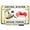 Gold - Style 1, variant on [Officially Licensed U.S. Air Force Product] - Motorcycle Domed Custom-Made Personalized Metal License Plate Frame Frame with U.S. Space Force (USSF) Design - Chrome, b/w