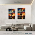 thumbnail image 3 of Elephant Stock Saguaro Sunset Arizona Wall Art - Vertical Multi Panel Canvas - Living Room Wall Decor - Floral And Botanical Multi Panel - Teal And Orange Decor By Ryan James - 48" x 74", 3 of 4