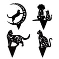 thumbnail image 4 of Toystoory Estacas de jardín decorativas para gatos, estaca de silueta de gato negro, adornos de jardín llamativos impermeables Decoración del hogar No. 4 Toystoory HA039897-04, 4 of 6