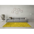 thumbnail image 3 of Ahgly Company Machine Washable Indoor Rectangle Abstract Yellow Contemporary Area Rugs, 7' x 9', 3 of 4