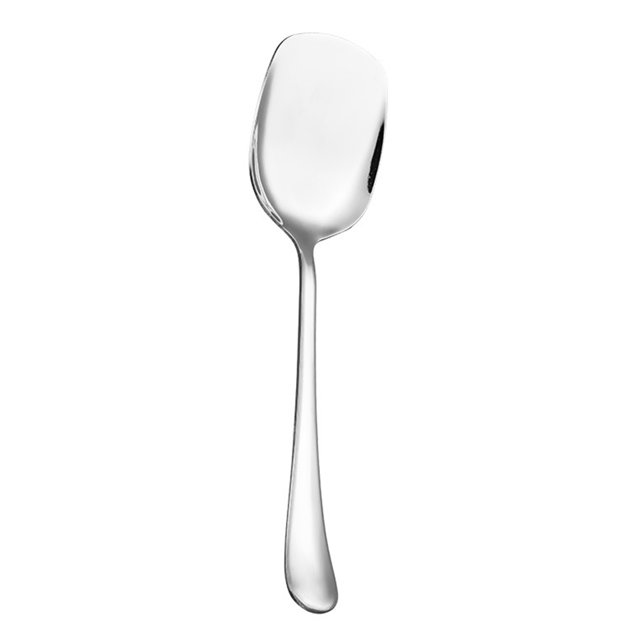 Cuchara grande de mango largo y agarre cómodo, de acero inoxidable, para buffet, cena, tamaño grande, para servir, uso diario