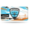 Rico Industries London Spitfire Overwatch Metal Auto Tag 8.5" x 11" - Great For Truck/Car/SUV