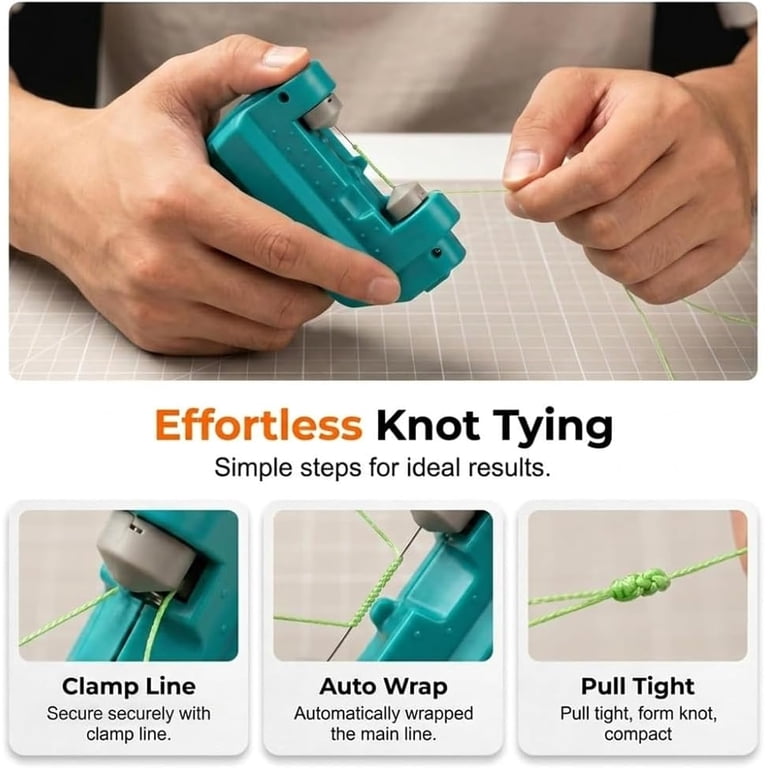 automatic fish hook threader Automatic Fishing Knot Tying Tool, Magnetic Fly Threader & Quick Tying  Device, Portable Fishing Hook Tier, Accessory for Anglers  Lovers,black-battery