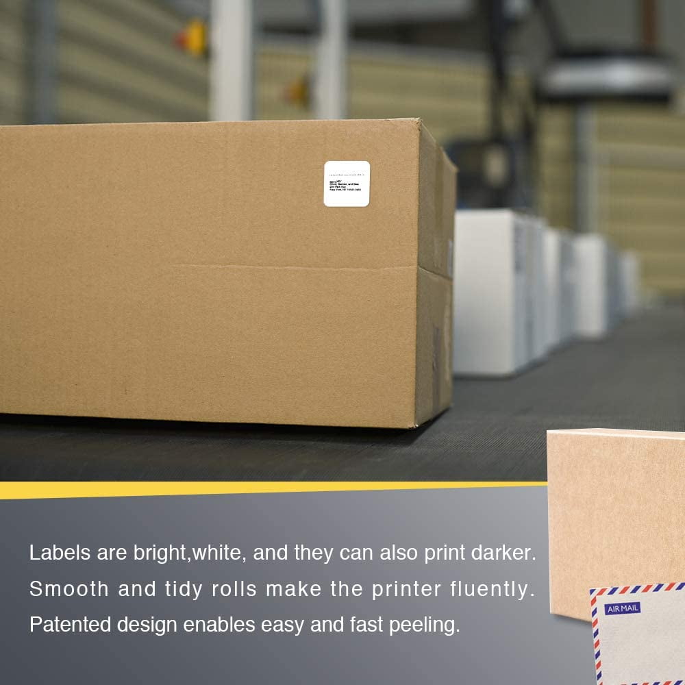 1" x 1" (25 mm x 25 mm) Square QR Code Labels Compatible with Zebra & More Label Printer,Premium Adhesive & Perforated [10 Rolls, 13800 Labels]