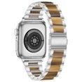thumbnail image 1 of Adecuado para Apple watch1234567 SE, hebilla de mariposa de resina de tres cuentas de acero inoxidable, nueva correa de reloj, 1 of 5