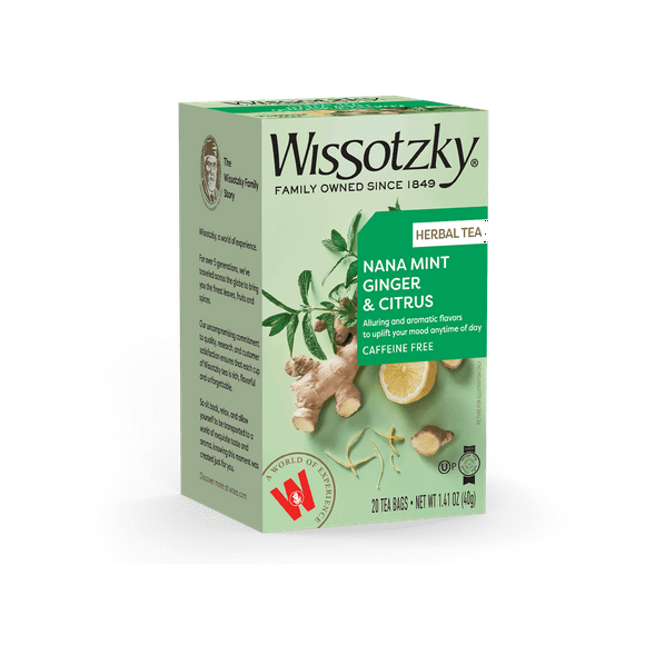 Wissotzky, Herbal Tea, Nana Ginger & Citrus Flavored 20pk