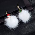 thumbnail image 1 of Colección de pendientes navideños Muñeco de nieve Copo de nieve Cabeza de ciervo Calcetines navideños Pendientes con muletas Regalo de Navidad de Año Nuevo, 1 of 6