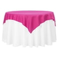 thumbnail image 1 of 1 Pc, Square 54" Lamour Satin Table Overlay - Fuchsia For Wedding & Event Decor, 1 of 1