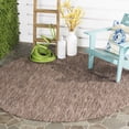 thumbnail image 2 of Safavieh Courtyard Teodor Geometric Indoor/Outdoor Area Rug, Brown, 6'7" x 6'7" Round, 2 of 8