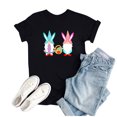 thumbnail image 2 of Aoochasliy Womens Easter Tshirt Casual Printed Plus Size O-Neck T-Shirts Print Short Sleeve Graphic Tee Tops, 2 of 5