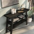 thumbnail image 7 of Wicks 2-Shelf Wood Reclaimed Black Oak Console Table, 7 of 7