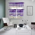 thumbnail image 4 of Purple Coastal Kitchen Curtains Sets for Windows 24 Inch Length, Summer Beach Nautical Abstract Art Rod Pocket Window Treatments Tier Curtains and Valances Set for Bedroom/Bathroom, 4 of 8