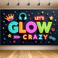 thumbnail image 5 of Neon Theme LET'S GLOW CRAZY Fun Party Banner for Night Event Celebration Indoor Use, 5 of 9