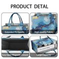 thumbnail image 4 of Large Capacity Tote Bag,Blue Marble Gold Line Pattern Handbag Fashion Luxury Tote Bag,15.7"x13"x 5.1" Inches,Laptop Compatible, 4 of 6