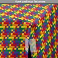 thumbnail image 4 of Abstract Dog Crate Cover, Pixel Art Colors Pattern LGBT Cool Flag Illustration, Easy to Use Pet Kennel Cover Small Dogs Puppies Kittens, 7 Sizes, Persian Blue Yellow, by Ambesonne, 4 of 6