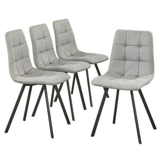 TMS Rho Indoor Dining Chairs, Set of 4, Gray