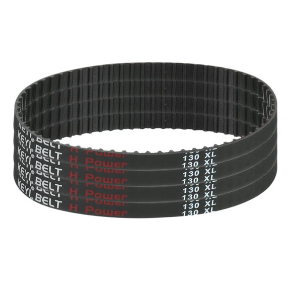 4pack 130XL 037 Timing Belt 65 Teeth Rubber Geared Cogged Belt, 0.20" Pitch