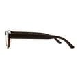thumbnail image 3 of Mens Classic Rectangle Wood Grain Spring Hinge Arm Plastic Reading Glasses Brown +1.25, 3 of 4