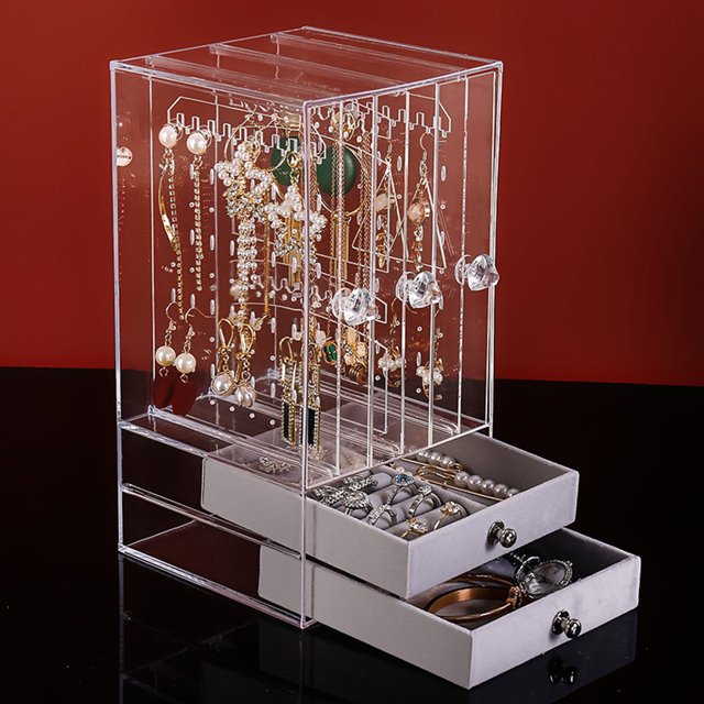 Minkissy 1Ud De Almacenamiento Para Joyería Transparente Fácil De Transportar Y Durable