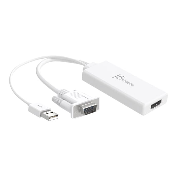 j5create TDSourcing JDA214 - Video / audio adapter - HDMI female to USB, HD-15 (VGA) male - 6.9 in