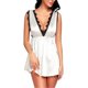 thumbnail image 2 of Camisón de encaje de talla grande para mujer, lencería tentadora con cuello en V, 2 of 6