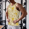 thumbnail image 5 of Gukieu Cute Bee Gnomes Print Men's Quick Dry Fitness Vest, Round Neck Sleeveless Fitness Bodybuilding Top-Small, 5 of 7
