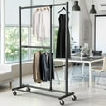 thumbnail image 5 of SimpleHouseware Dual Bar Adjustable Clothing Garment Rack, 72-inch Height, Black, 5 of 5