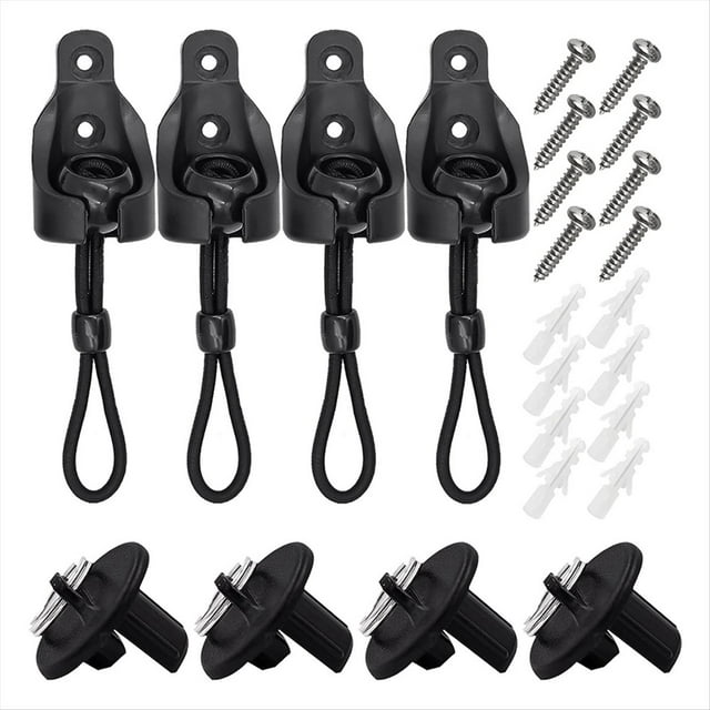Piezas de Repuesto, Kit de Cuerda Elástica para Persiana Enrollable y Amarres para Persiana Enrollable de Exterior, Paquete de 4
