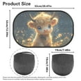 thumbnail image 6 of KUIFORTI 2 Pack Car Window Shade for Baby, Highland Cow Window Shades for Car Sun Shade for Car Window Baby, Glare and UV Rays Protection, 6 of 6