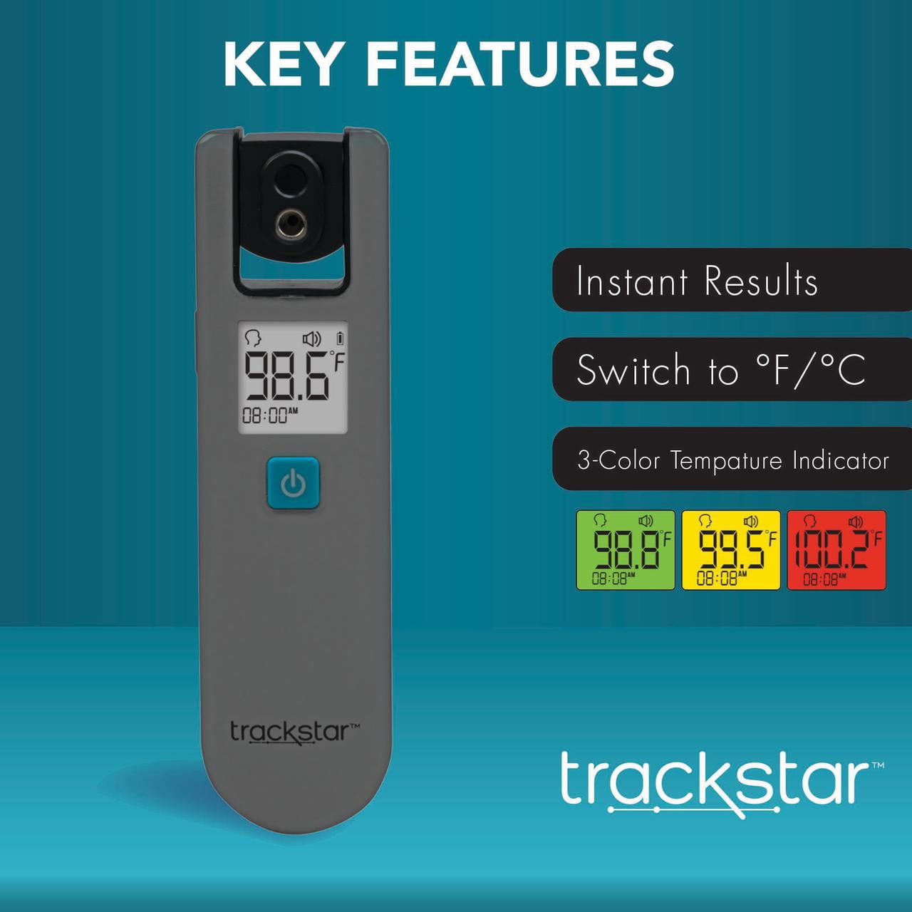 Trackstar Infrared Rotating Thermometer | Monitoring App | Measure, Track, Share