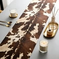 thumbnail image 2 of Western Cowhide Print Table Runner Farmhouse Kitchen Dining Table Centerpiece Decorative Banner, 2 of 7