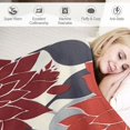 ALEPADNF Flowers Print Flannel Throw Blanket, All Seasons Hand/Machine