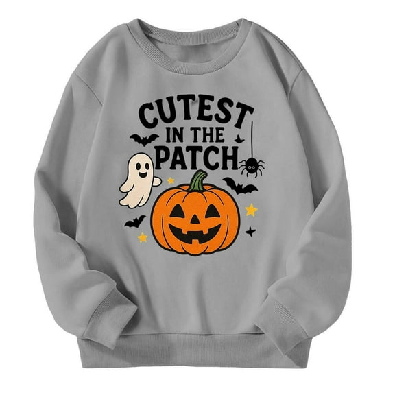 MUXiin Oversized Hoodie Kids Halloween Girls Hoodies Pumpkin Print Long Sleeve Pullover Sweatshirt Casual Warm Fall Outfits Loose Fit Kids Top