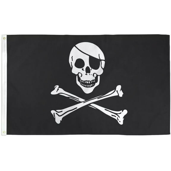 Pirate Flag 4X6Ft Jolly Roger Pirate Flag Skull And Crossbones 100D