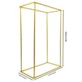 thumbnail image 2 of Miumaeov 5.9 FT Gold Square Wedding Arch Stand Metal Flower Balloon Frame for Birthday Event Backdrop Decor, 2 of 13