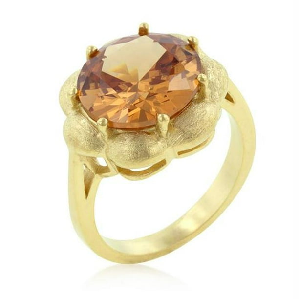 Champagne Floral Cocktail Ring&amp;44; b> Taille,/b> 05