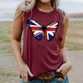 thumbnail image 4 of cllios Womens 4th of July Tank Tops Plus Size Patriotic American Flag Graphic Tshirts Loose Fit Sleeveless T-shirts Camisole Athletic Crewneck Tanks Dressy Casual Tops for Women, 4 of 4