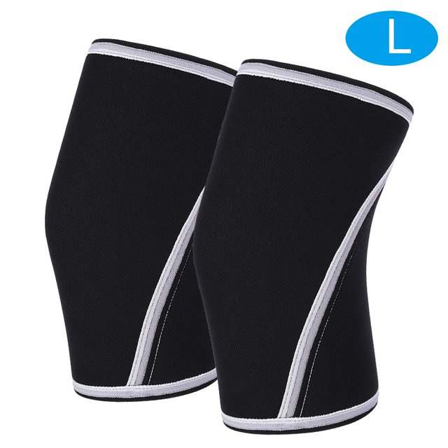 Slatcetga 2 pares deporte Fitness rodillera levantamiento de pesas rodillera compresión entrenamiento de potencia equipo protector L