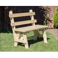 thumbnail image 2 of 30" Treated Pine Traditional Garden Bench with Back, 2 of 3