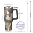 thumbnail image 2 of 40oz Tumbler with Handle and Straw, Vacuum Insulated Stainless Steel Travel Mug, Fits Car Cup Holder, Camo Print, 2 of 6