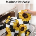 thumbnail image 5 of Black White Checker Sunflower Pattern Bathroom Rugs Mat,Non Slip Microfiber Bathroom Rug,Rubber Backing,Soft Bathroom Mats for Bathroom Floor,Tub and Shower,60x24in(150x60cm), 5 of 5